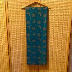 Reversible Gold and Teal Celestial Pashmina
